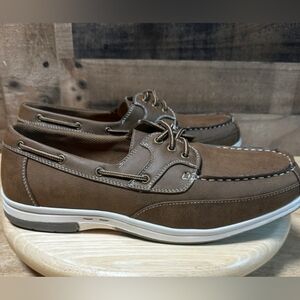 Deer Stags Men's Brown Boat Shoes Mitch 12